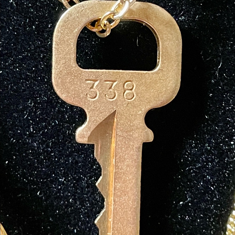 ***FLASH SALE*** Louis Vuitton Solid Brass Lock and Key. Chains Never Worn - Picture 2 of 7
